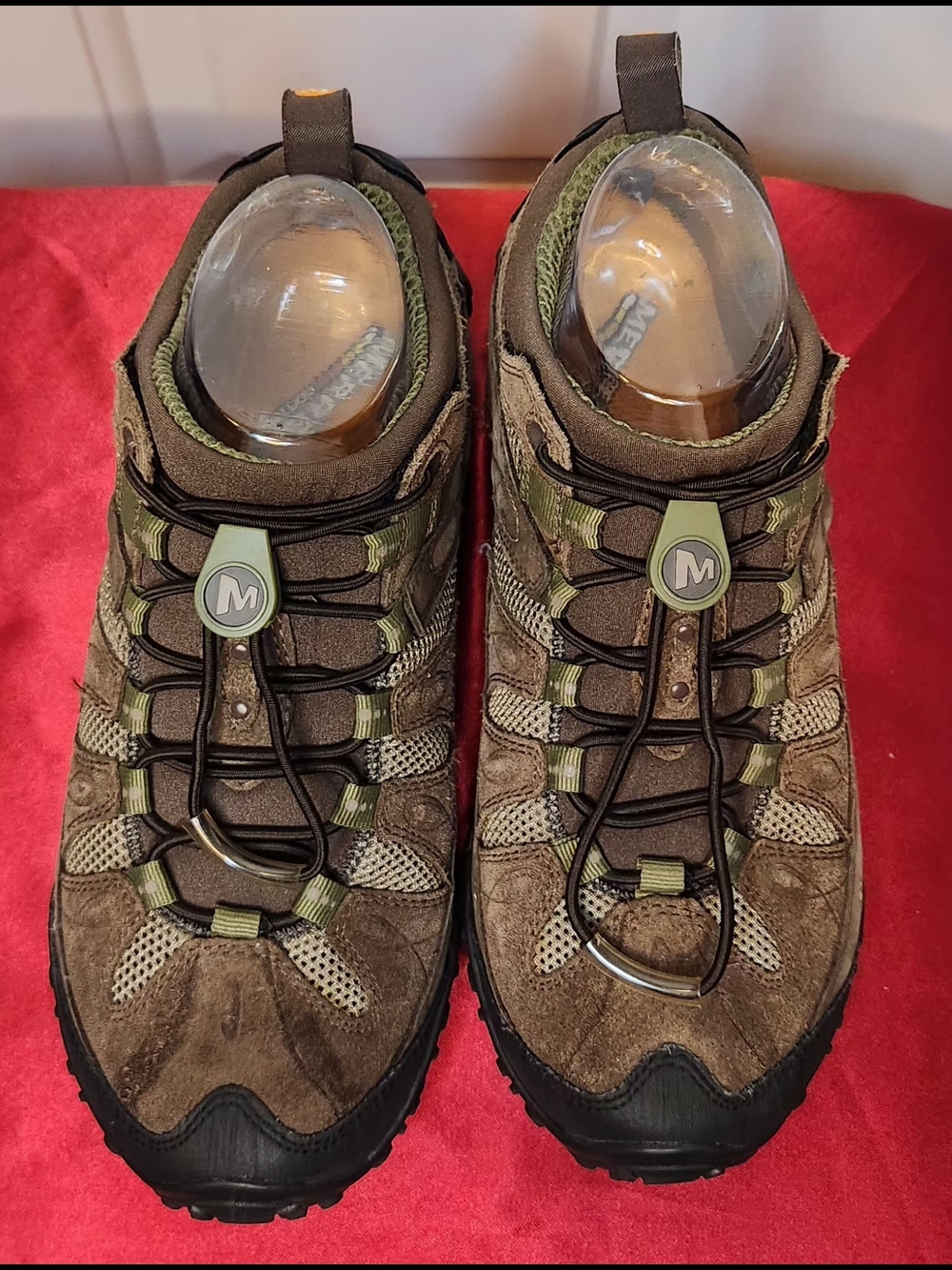 Merrell Olive and Brown Women's Trail Athletic Shoes Size 8